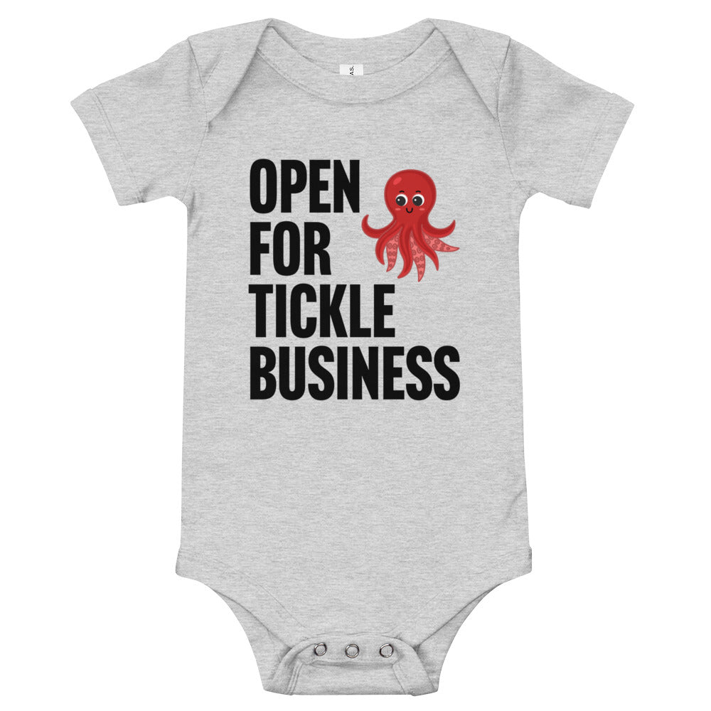 Tickle Business - Heather Gray Onesie